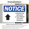 Signmission Contractor Material And Equipment Sign With Symbol, 7 in W x Rectangle, Vinyl Decal OS-2PACK-NS-D-57-L-10820 - alternate 2